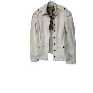 BURBERRY BRITT CRISP WHITE JEAN/DENIM JACKET SZ 6